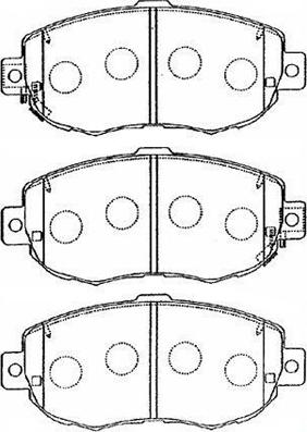 Aisin A1N056 - Bremžu uzliku kompl., Disku bremzes www.autospares.lv