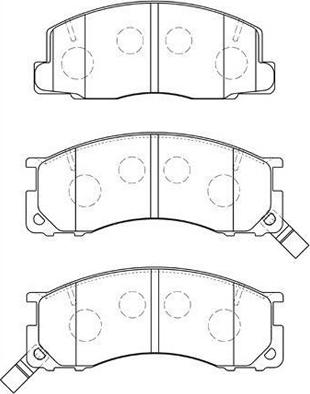 AISIN A1N085 - Тормозные колодки, дисковые, комплект www.autospares.lv