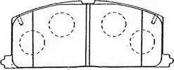 Aisin A1N034 - Brake Pad Set, disc brake www.autospares.lv