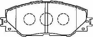 Aisin A1N129 - Тормозные колодки, дисковые, комплект www.autospares.lv