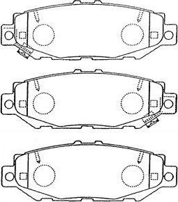 Aisin A2N059 - Brake Pad Set, disc brake www.autospares.lv