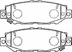 Aisin A2N084 - Brake Pad Set, disc brake www.autospares.lv