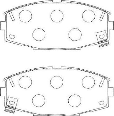 AISIN ASN-145 - Тормозные колодки, дисковые, комплект www.autospares.lv