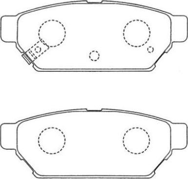 Aisin ASN-122 - Bremžu uzliku kompl., Disku bremzes www.autospares.lv