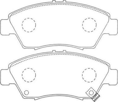 Aisin ASN-250 - Brake Pad Set, disc brake www.autospares.lv