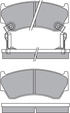 Kawe 59252 - Brake Pad Set, disc brake www.autospares.lv