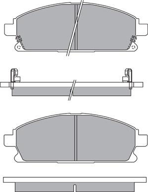 Aisin ASN-2203 - Bremžu uzliku kompl., Disku bremzes autospares.lv