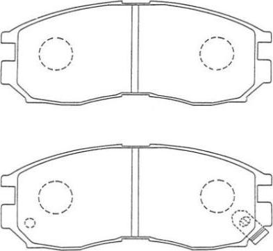 Aisin ASN-223 - Bremžu uzliku kompl., Disku bremzes autospares.lv