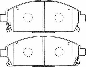 AISIN B1N062 - Тормозные колодки, дисковые, комплект www.autospares.lv