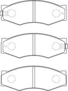 Aisin B1N004 - Bremžu uzliku kompl., Disku bremzes www.autospares.lv