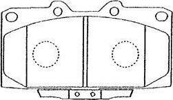 Aisin B1N006 - Тормозные колодки, дисковые, комплект www.autospares.lv