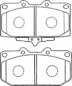 Aisin B1N002 - Тормозные колодки, дисковые, комплект www.autospares.lv