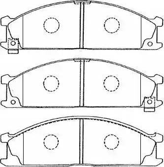 Aisin B1N011 - Bremžu uzliku kompl., Disku bremzes www.autospares.lv