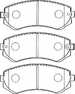 Aisin B1N018 - Brake Pad Set, disc brake www.autospares.lv