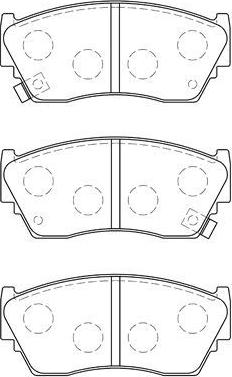 Aisin B1N017 - Bremžu uzliku kompl., Disku bremzes www.autospares.lv