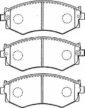 Aisin B1N020 - Brake Pad Set, disc brake www.autospares.lv