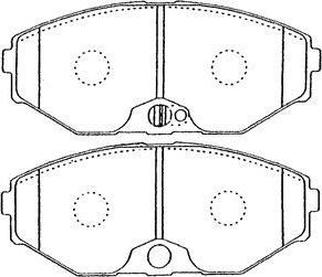 Aisin B1N028 - Тормозные колодки, дисковые, комплект www.autospares.lv