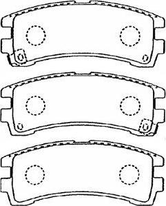 AISIN B2N050 - Bremžu uzliku kompl., Disku bremzes www.autospares.lv