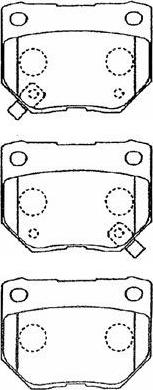 Aisin B2N053 - Brake Pad Set, disc brake www.autospares.lv