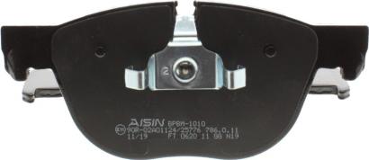 AISIN BPBM-1010 - Тормозные колодки, дисковые, комплект www.autospares.lv