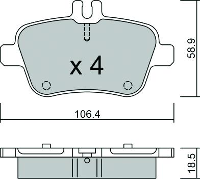 Aisin BPMB-2015 - Bremžu uzliku kompl., Disku bremzes www.autospares.lv