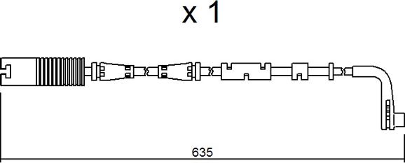 Aisin BPBMK-9205 - Indikators, Bremžu uzliku nodilums www.autospares.lv