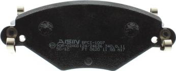 AISIN BPCI-1007 - Bremžu uzliku kompl., Disku bremzes www.autospares.lv