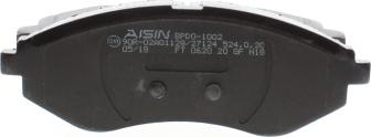 AISIN BPDO-1002 - Bremžu uzliku kompl., Disku bremzes www.autospares.lv