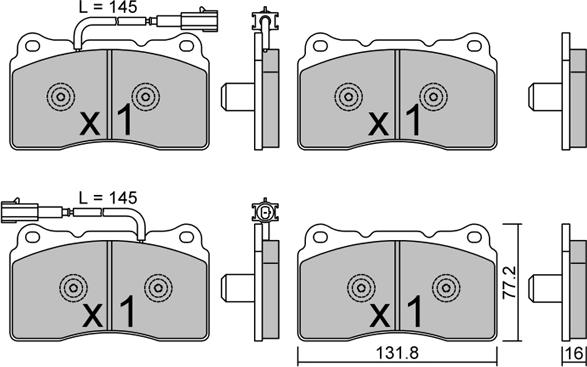 Aisin BPFI-1047 - Bremžu uzliku kompl., Disku bremzes autospares.lv