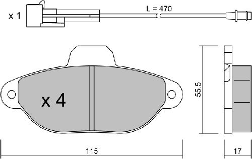 AISIN BPFI-1001 - Brake Pad Set, disc brake www.autospares.lv