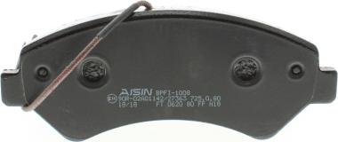 AISIN BPFI-1008 - Bremžu uzliku kompl., Disku bremzes autospares.lv