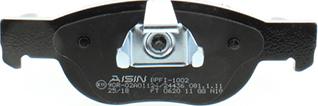 AISIN BPFI-1002 - Bremžu uzliku kompl., Disku bremzes www.autospares.lv