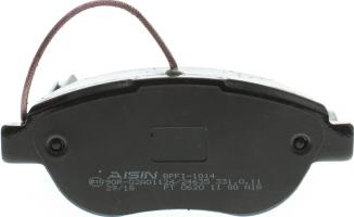 AISIN BPFI-1014 - Bremžu uzliku kompl., Disku bremzes www.autospares.lv