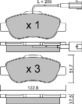 Aisin BPFI-1015 - Тормозные колодки, дисковые, комплект www.autospares.lv