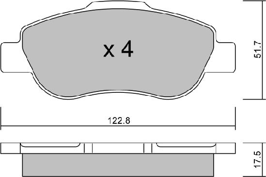 Aisin BPFI-1016 - Bremžu uzliku kompl., Disku bremzes www.autospares.lv