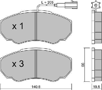 AISIN BPFI-1010 - Тормозные колодки, дисковые, комплект www.autospares.lv