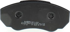 AISIN BPFI-1010 - Тормозные колодки, дисковые, комплект www.autospares.lv