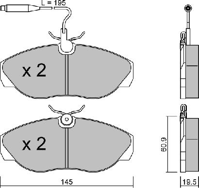 Aisin BPFI-1011 - Brake Pad Set, disc brake www.autospares.lv