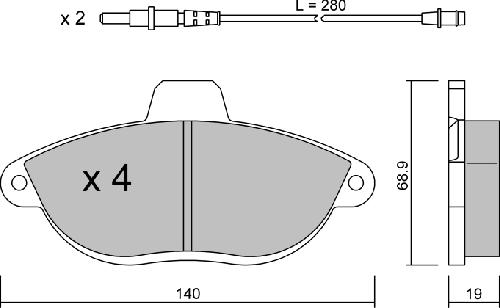 Aisin BPFI-1012 - Brake Pad Set, disc brake www.autospares.lv