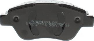 AISIN BPFI-1026 - Brake Pad Set, disc brake www.autospares.lv