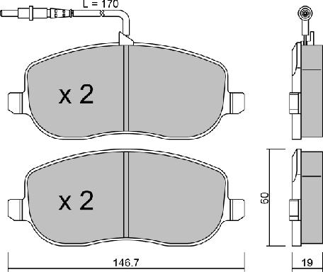 Aisin BPFI-1023 - Bremžu uzliku kompl., Disku bremzes www.autospares.lv