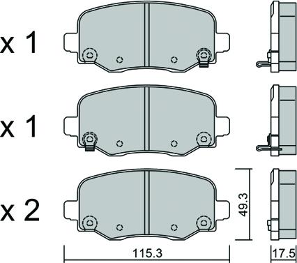 Aisin BPFI-2009 - Bremžu uzliku kompl., Disku bremzes www.autospares.lv