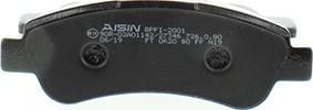 AISIN BPFI-2001 - Тормозные колодки, дисковые, комплект www.autospares.lv