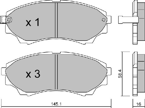 Aisin BPFO-1909 - Brake Pad Set, disc brake www.autospares.lv