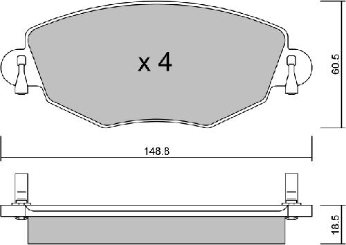 Aisin BPFO-1005 - Bremžu uzliku kompl., Disku bremzes autospares.lv