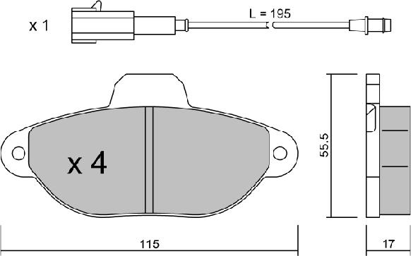 Aisin BPFO-1001 - Тормозные колодки, дисковые, комплект www.autospares.lv