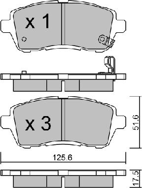 Aisin BPFO-1002 - Bremžu uzliku kompl., Disku bremzes www.autospares.lv