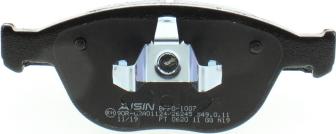 AISIN BPFO-1007 - Bremžu uzliku kompl., Disku bremzes www.autospares.lv