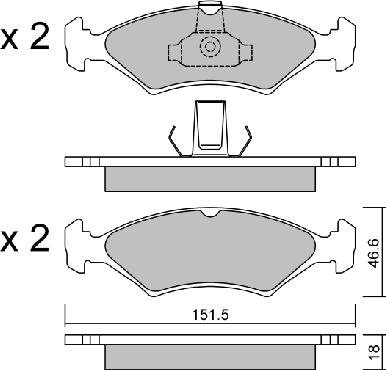 Aisin BPFO-1015 - Bremžu uzliku kompl., Disku bremzes www.autospares.lv