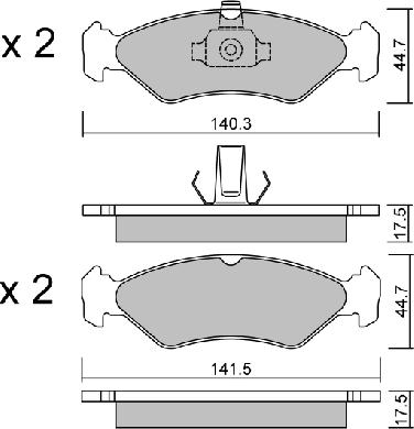 Aisin BPFO-1011 - Bremžu uzliku kompl., Disku bremzes autospares.lv